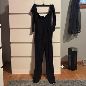 Windsor Black Long Sleeve Jumpsuit